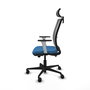 PIQUERAS Y CRESPO Silla de oficina Haches con mecanismo Sincro/Traslack, Azul claro y Gris