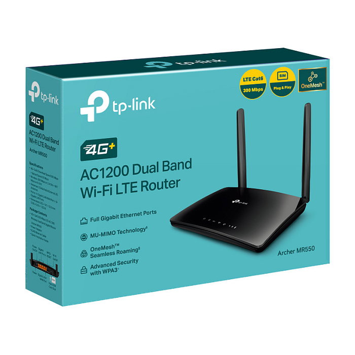 TP-Link Archer MR550 4G+ Cat 6 AC1200 Router Wi-Fi Dual Band