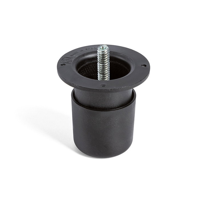 INDAUX Pata Niveladora Sandy M8 Negro Altura 45-70mm