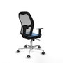 PIQUERAS Y CRESPO Silla de oficina Jorquera con mecanismo Sincro, Azul cielo y Gris