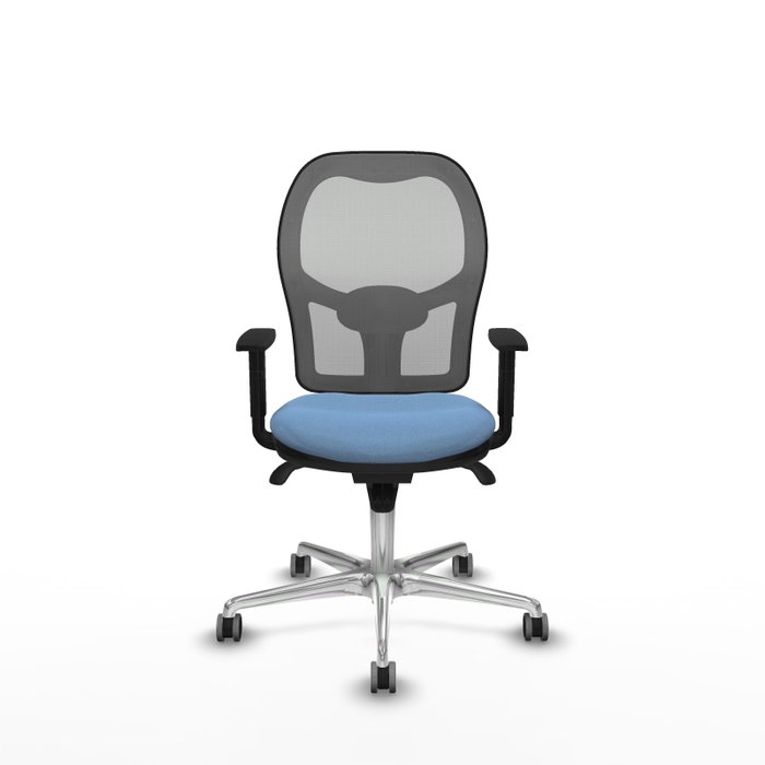 PIQUERAS Y CRESPO Silla de oficina Jorquera con mecanismo Sincro, Azul cielo y Gris PIQUERAS Y CRESPO Silla de oficina Jorquera con mecanismo Sincro, Azul cielo y Gris
