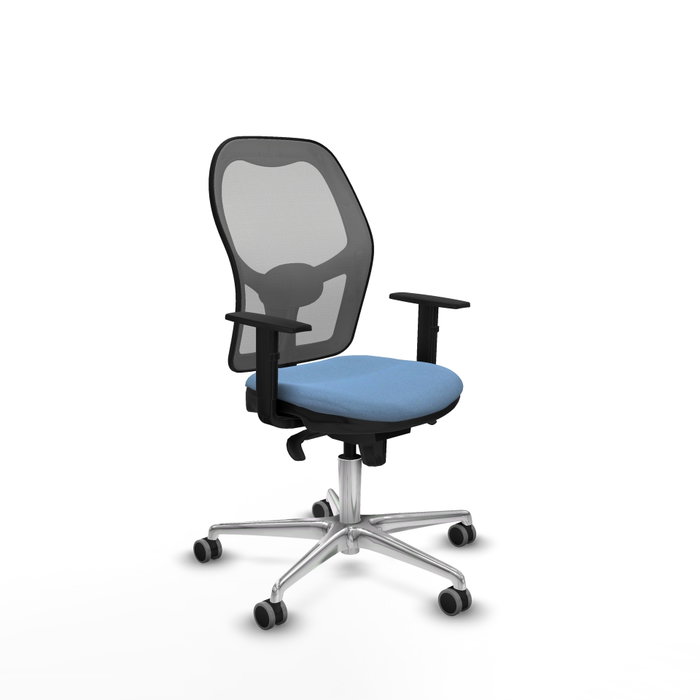 PIQUERAS Y CRESPO Silla de oficina Jorquera con mecanismo Sincro, Azul cielo y Gris PIQUERAS Y CRESPO Silla de oficina Jorquera con mecanismo Sincro, Azul cielo y Gris