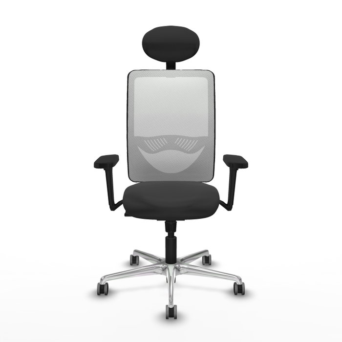 PIQUERAS Y CRESPO Silla de oficina Zulema con mecanismo Sincro, Gris oscuro y Blanco PIQUERAS Y CRESPO Silla de oficina Zulema con mecanismo Sincro, Gris oscuro y Blanco