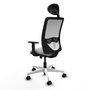 PIQUERAS Y CRESPO Silla de oficina Zulema con mecanismo Sincro/Traslack Gris claro y Blanco