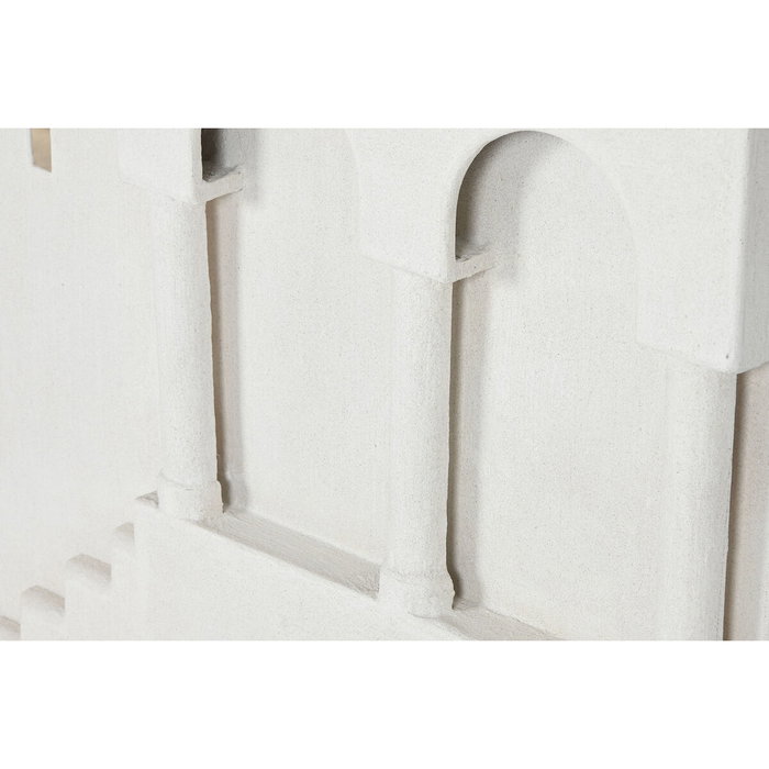 DKD Home Decor Decoración de Pared MDF Arcos Escalera 3D Blanco