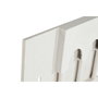DKD Home Decor Decoración de Pared MDF Arcos Escalera 3D Blanco