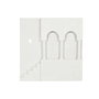 DKD Home Decor Decoración de Pared MDF Arcos Escalera 3D Blanco