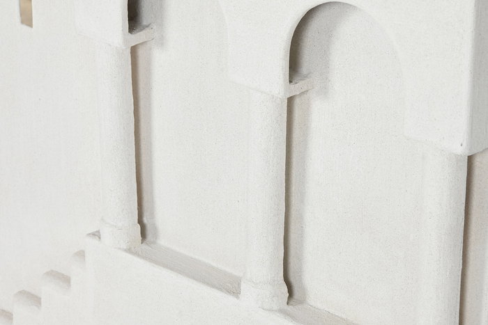 DKD Home Decor Decoración Pared Scandi Blanco 6.5 x 80 x 80 cm