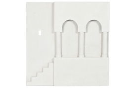 DKD Home Decor Decoración Pared Scandi Blanco 6.5 x 80 x 80 cm