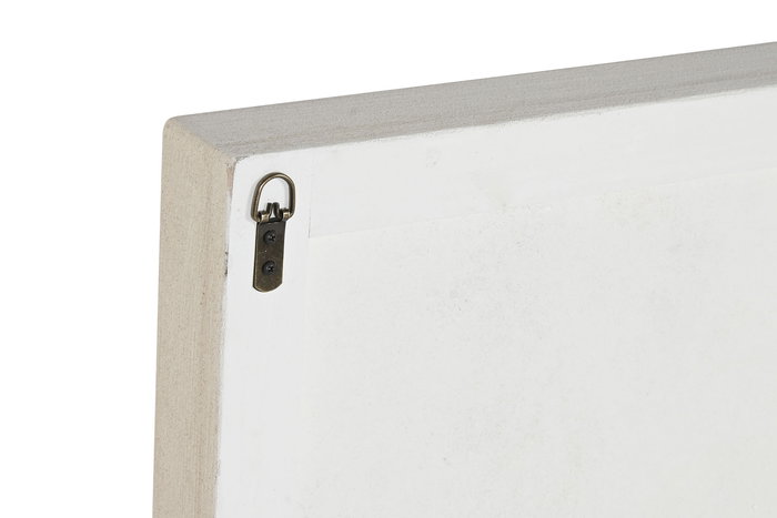 DKD Home Decor Decoración Pared Scandi Blanco 6.5 x 80 x 80 cm