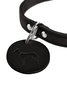 Hunter Collar Aalborg S-M Cuello:37-43 cm Negro Cuero de Vaca Robusto con Colgante