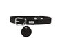 Hunter Collar Aalborg S-M Cuello:37-43 cm Negro Cuero de Vaca Robusto con Colgante