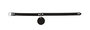 Hunter Collar Aalborg S-M Cuello:37-43 cm Negro Cuero de Vaca Robusto con Colgante