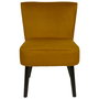 Home Deco Factory Silla Butaca Mostaza Giulia Colección Lounge Terciopelo Patas Metal 76cm