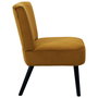 Home Deco Factory Silla Butaca Mostaza Giulia Colección Lounge Terciopelo Patas Metal 76cm