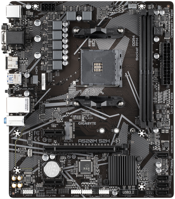 Gigabyte A520M S2H Micro ATX Socket AM4 DDR4