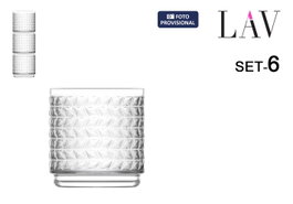 LAV Set de 6 Vasos Apilables Tessa 380cc