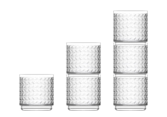 LAV Set de 6 Vasos Apilables Tessa 380cc