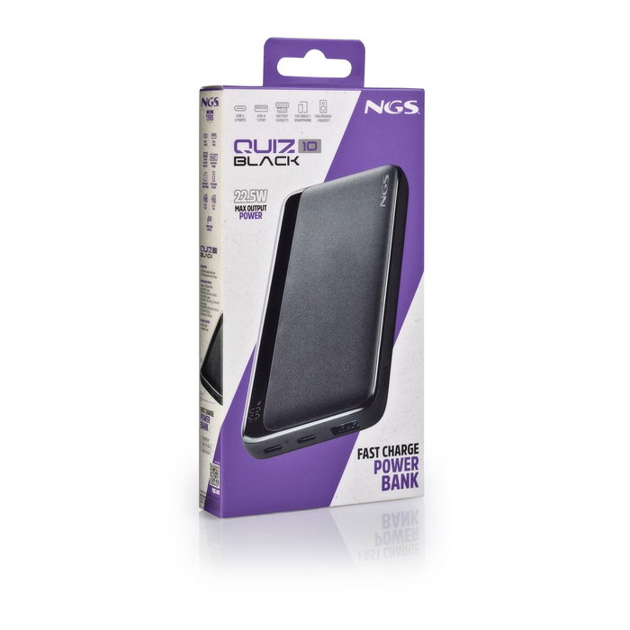 NGS Power Bank QUIZ 10 10000mAh 22,5W Negro