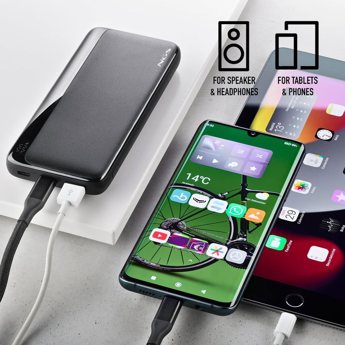 NGS Power Bank QUIZ 10 10000mAh 22,5W Negro