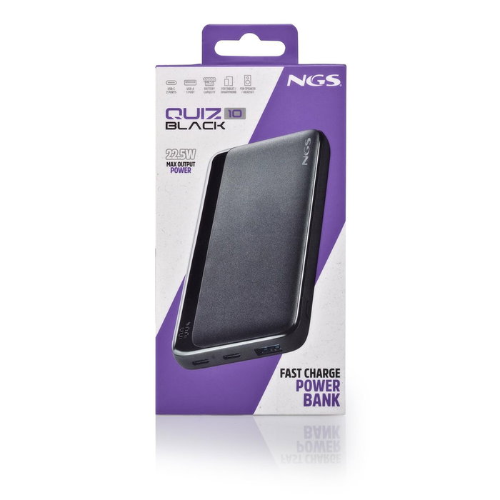 NGS Power Bank QUIZ 10 10000mAh 22,5W Negro