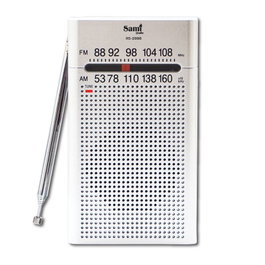 SAMI Radio Sami 2 bandas mediana plata con cordón y auriculares