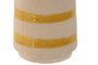 DKD Home Decor Jarrón Moderno Mostaza Crema Porcelana 10 x 25.5 x 11 cm (6 Unidades)