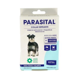 Parasital Collar Antiparasitario y Repelente para Perros de Talla Pequeña-Mediana, 60 cm