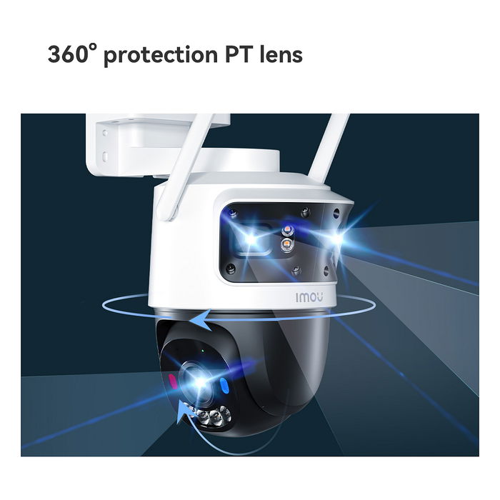 Imou Cruiser Triple Cámara de Seguridad IP Exterior 11MP, Inalámbrica/Alámbrica, 360°, Visión Nocturna 30m, H.265, Compatible con MicroSD hasta 1TB y Wi-Fi 6 Imou Cruiser Triple Cámara de Seguridad IP Exterior 11MP, Inalámbrica/Alámbrica, 360°, Visión Nocturna 30m, H.265, Compatible con MicroSD hasta 1TB y Wi-Fi 6