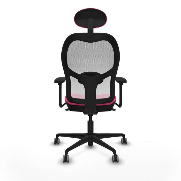 PIQUERAS Y CRESPO Silla de oficina Jorquera con mecanismo Sincro, Rosa y Blanco