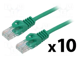 LANBERG Patch cord Cat 5e U/UTP 0,25m verde