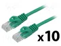 LANBERG Patch cord Cat 5e U/UTP 0,25m verde