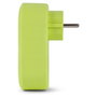 ENTAC Adaptador de enchufe EPAG-1EE-2USB-L con 2x USB-A lima