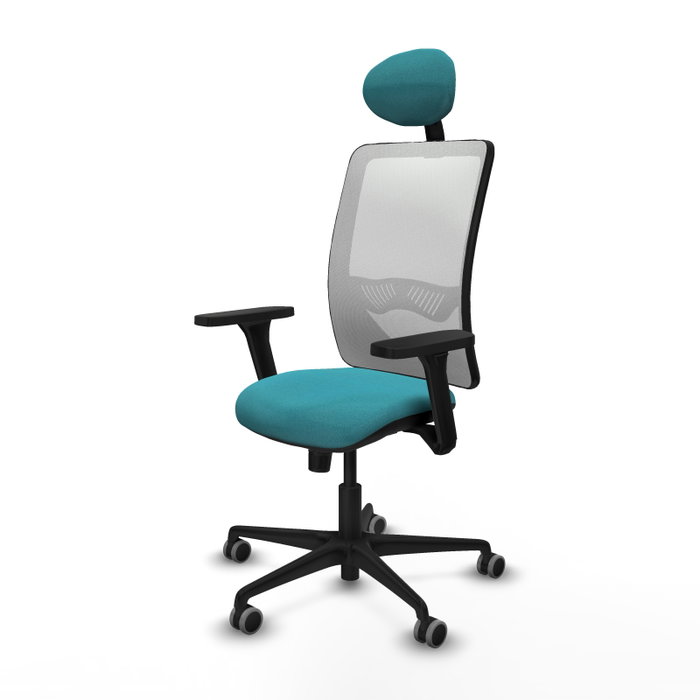 PIQUERAS Y CRESPO Silla de oficina Zulema con mecanismo Sincro, Turquesa y Blanco PIQUERAS Y CRESPO Silla de oficina Zulema con mecanismo Sincro, Turquesa y Blanco