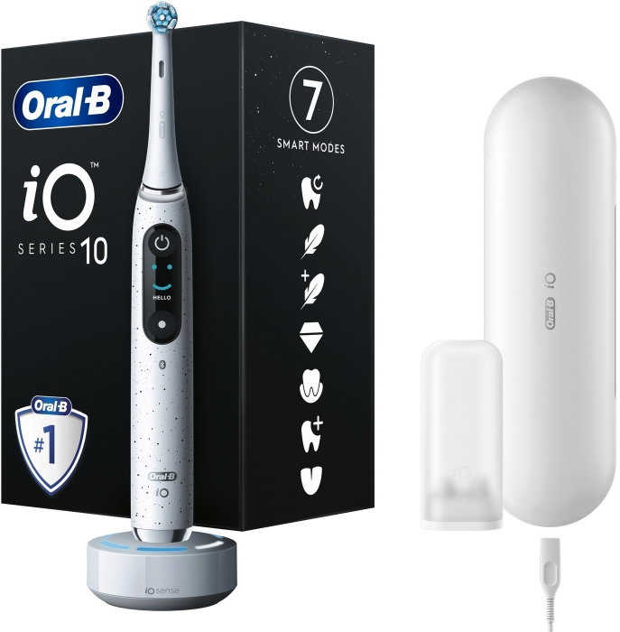 Braun Oral-B iO10 Stardust White Zahnbrste (iO10 Stardust White) de color blanco estelar