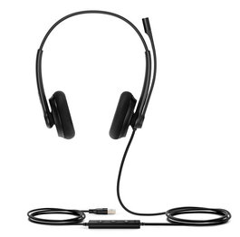 Yealink UH34 Lite Dual UC Auriculares USB para PC, Almohadillas Espumosas, Control en Línea, Ligeros 118g, Conectividad Plug-and-Play, Cancelación Pasiva de Ruido