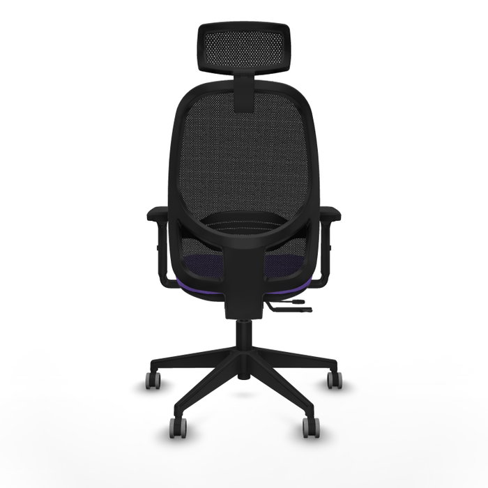 PIQUERAS Y CRESPO Silla de oficina Cilanco con mecanismo Sincro/Traslack, Lila y Negro