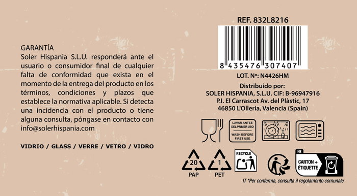 La Mediterranea Set de 4 Copas Keros 330cc MD