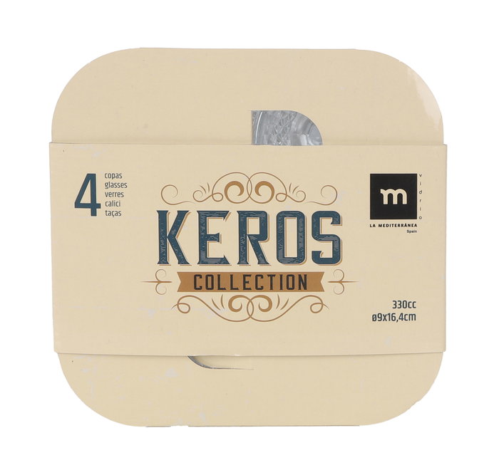 La Mediterranea Set de 4 Copas Keros 330cc MD