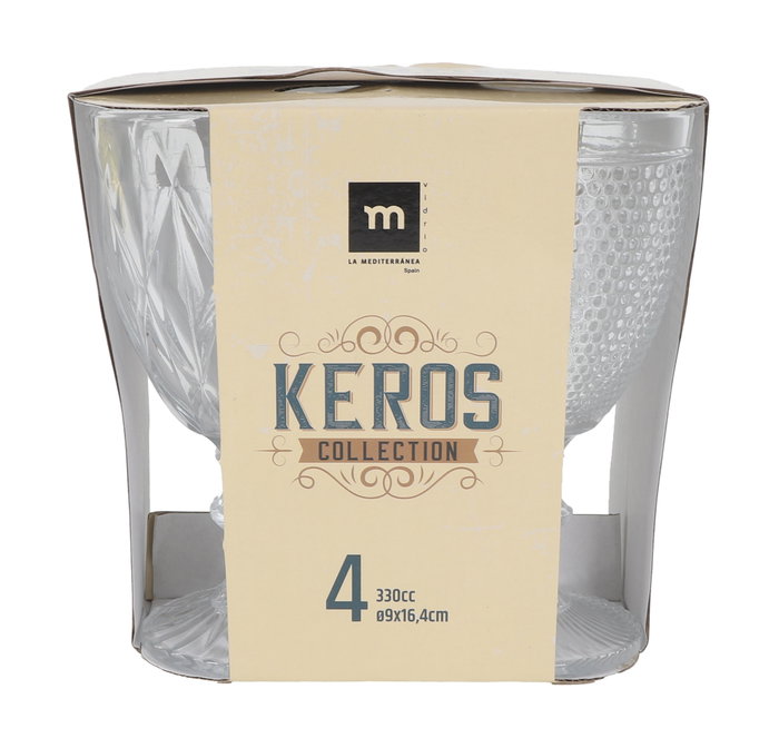 La Mediterranea Set de 4 Copas Keros 330cc MD