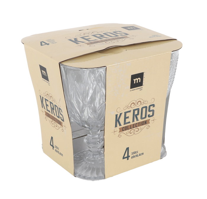 La Mediterranea Set de 4 Copas Keros 330cc MD