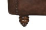 DKD Home Decor Leather top 23 Sofá Vintage Chester 3 Plazas Piel Marrón Oscuro 190 x 77 x 80 cm