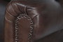 DKD Home Decor Leather top 23 Sofá Vintage Chester 3 Plazas Piel Marrón Oscuro 190 x 77 x 80 cm
