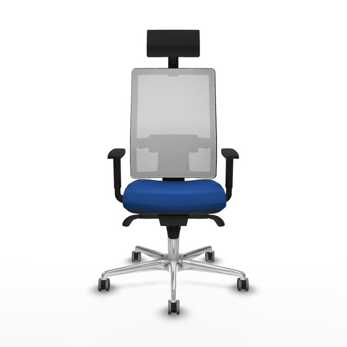 PIQUERAS Y CRESPO Silla de oficina Horna Azul y Blanco con mecanismo Sincro PIQUERAS Y CRESPO Silla de oficina Horna Azul y Blanco con mecanismo Sincro
