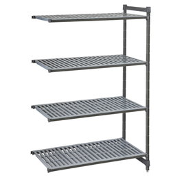 CAMBRO Estantería Basics adicional con 4 estantes ventilados, 149x54x183 cm, Grafito Cepillado
