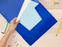 Liderpapel Carpeta Gomas Tres Solapas Polipropileno DIN A4 Color Azul Translucido
