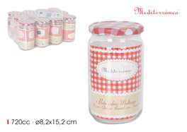 Mediterraneo Bote de Vidrio Norma 720cc con Tapa