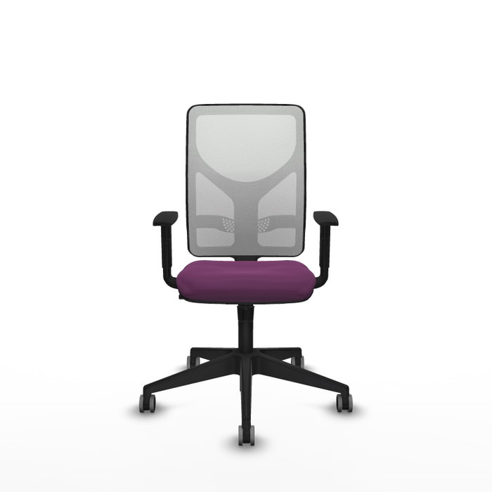 PIQUERAS Y CRESPO Silla de oficina Motilla con mecanismo Sincro, Morado y Blanco