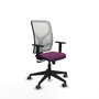 PIQUERAS Y CRESPO Silla de oficina Motilla con mecanismo Sincro, Morado y Blanco