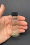 Hermia Tu-30Ccs1Yah6L1 Juego de 6 Botellas de Vidrio 30 ml Transparente y Negro Elegantes y Duraderas para Cocina